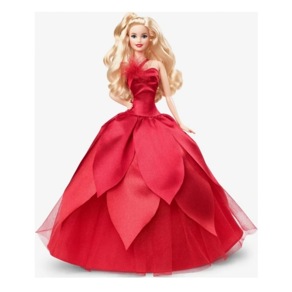 Mattel HBY06 Barbie Signature 2022 Holiday Barbie Doll, Blonde Hair - Picture 3 of 5
